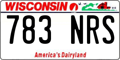 WI license plate 783NRS