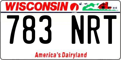 WI license plate 783NRT
