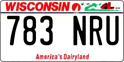 WI license plate 783NRU