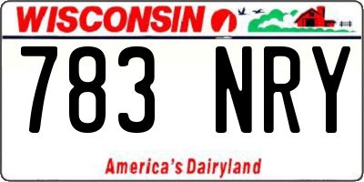 WI license plate 783NRY