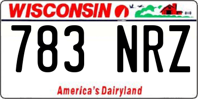 WI license plate 783NRZ