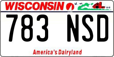 WI license plate 783NSD