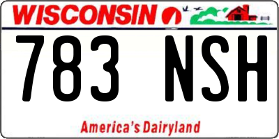 WI license plate 783NSH