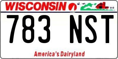 WI license plate 783NST