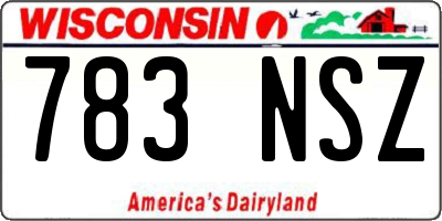 WI license plate 783NSZ
