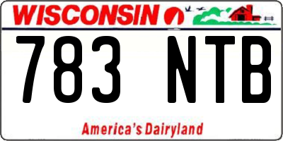 WI license plate 783NTB