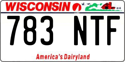 WI license plate 783NTF