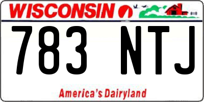 WI license plate 783NTJ