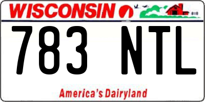 WI license plate 783NTL