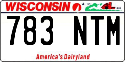 WI license plate 783NTM