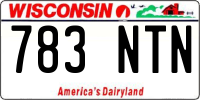 WI license plate 783NTN