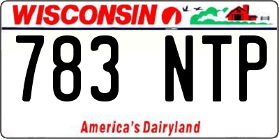 WI license plate 783NTP