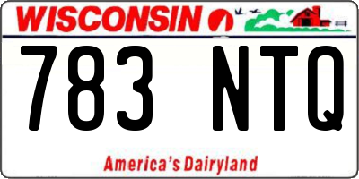 WI license plate 783NTQ