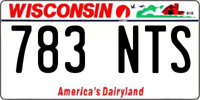 WI license plate 783NTS