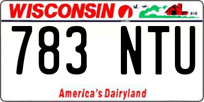 WI license plate 783NTU