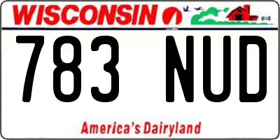WI license plate 783NUD