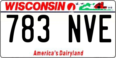 WI license plate 783NVE