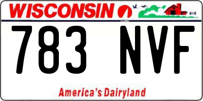 WI license plate 783NVF