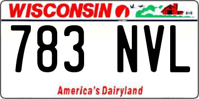 WI license plate 783NVL