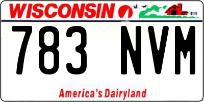 WI license plate 783NVM