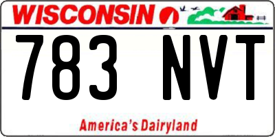 WI license plate 783NVT
