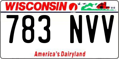 WI license plate 783NVV