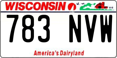 WI license plate 783NVW