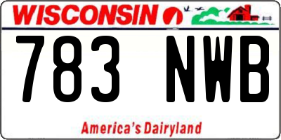 WI license plate 783NWB