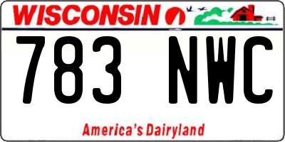 WI license plate 783NWC