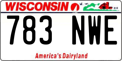 WI license plate 783NWE