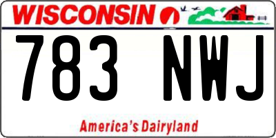 WI license plate 783NWJ