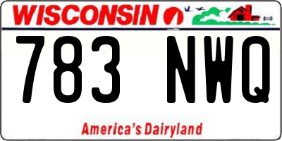 WI license plate 783NWQ