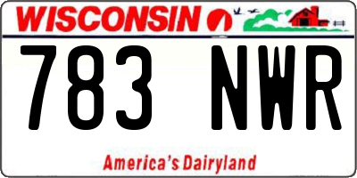 WI license plate 783NWR