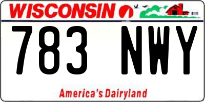 WI license plate 783NWY