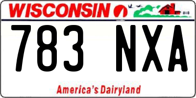 WI license plate 783NXA