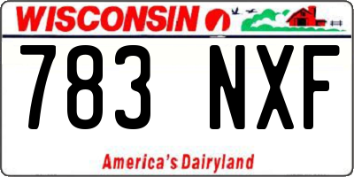 WI license plate 783NXF
