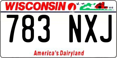 WI license plate 783NXJ
