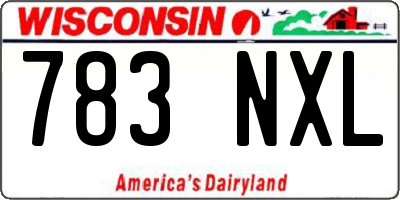 WI license plate 783NXL