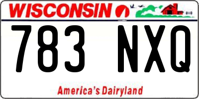 WI license plate 783NXQ