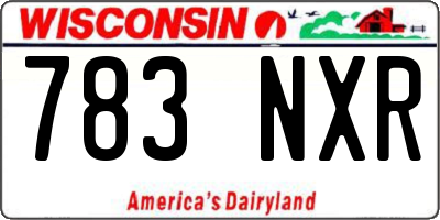 WI license plate 783NXR