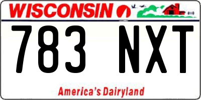 WI license plate 783NXT