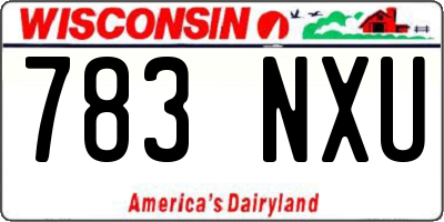 WI license plate 783NXU