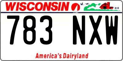WI license plate 783NXW