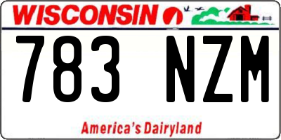 WI license plate 783NZM