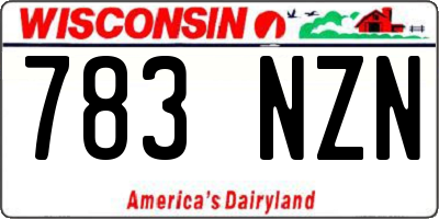 WI license plate 783NZN