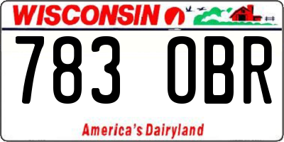 WI license plate 783OBR