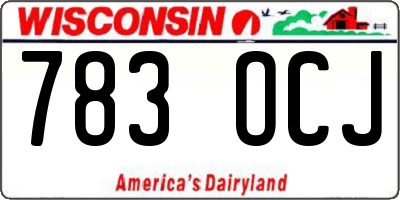 WI license plate 783OCJ