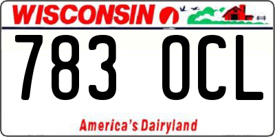 WI license plate 783OCL