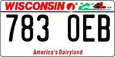 WI license plate 783OEB