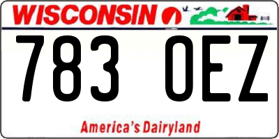 WI license plate 783OEZ